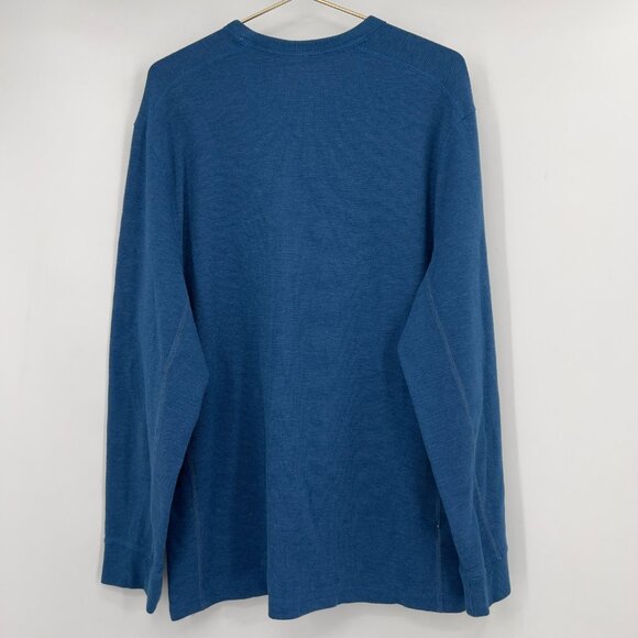 Eddie Bauer Men’s Blue Long Sleeve Thermal Crewneck Shirt Size 2XL - Picture 4 of 10